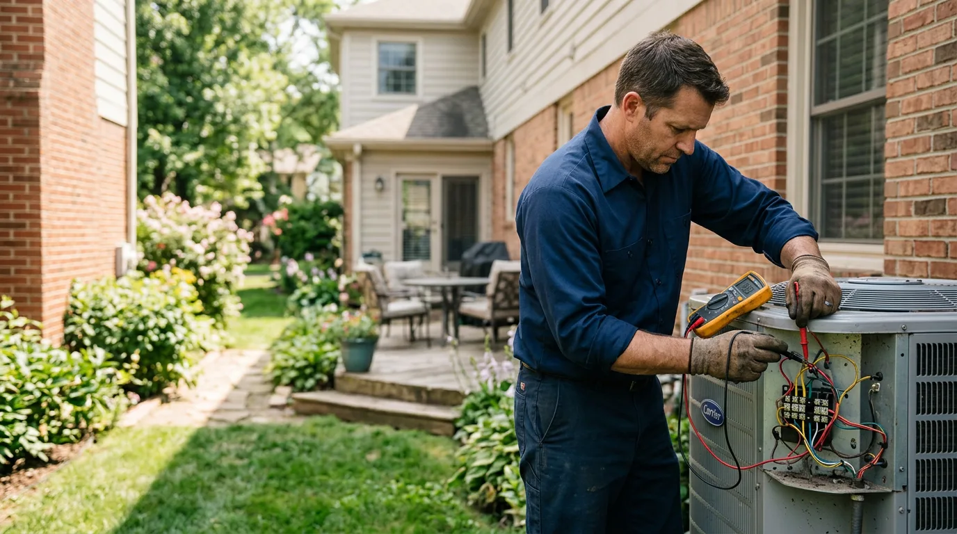 HVAC technician working near Doylestown, WI